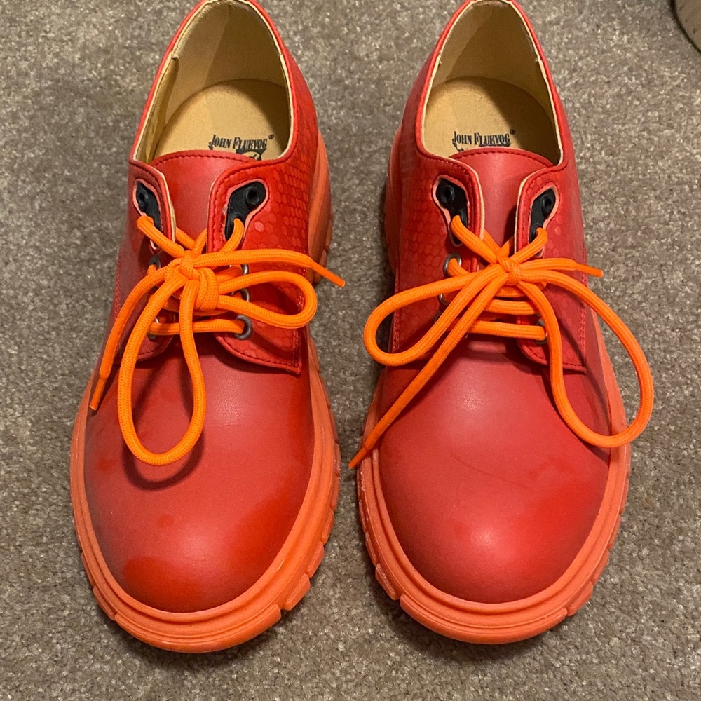 Never Worn John Fluevog Orange Shoes